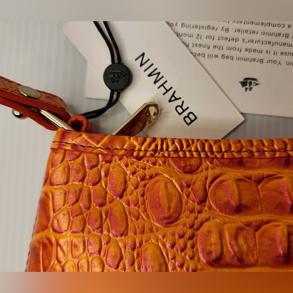 BRAHMIN LORELEI Genuine Crock Embossed Genuine Leather Shoulder Bag - Picture 13 of 16